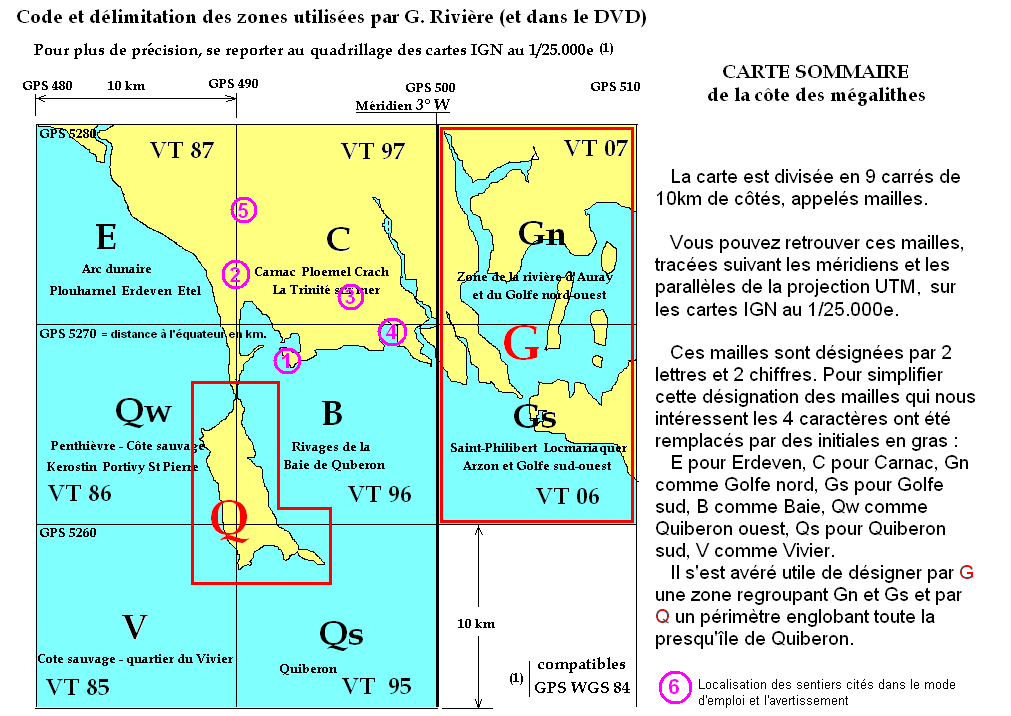 Carte de localisation des esp�ces